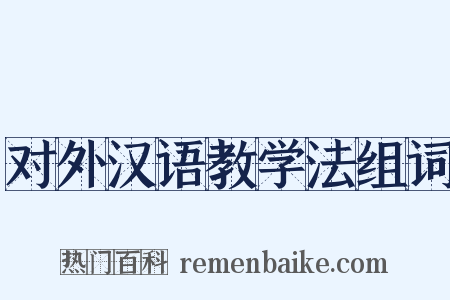 对外汉语教学法组词是什么意思的图片